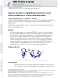 Cover page: Hydrogen-deuterium exchange mass spectrometry reveals folding and allostery in protein-protein interactions