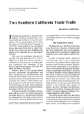 Cover page: Two Southern California Trade Trails