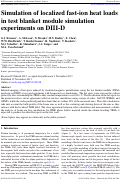 Cover page: Simulation of localized fast-ion heat loads in test blanket module simulation experiments on DIII-D