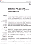 Cover page: Multi-Replicated Enrichment Communities as a Model System in Microbial Ecology