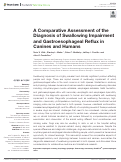 Cover page: A Comparative Assessment of the Diagnosis of Swallowing Impairment and Gastroesophageal Reflux in Canines and Humans