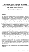 Cover page: The Tragedy of The Girl-Child: A Feminist Reading of Ngozi Omeje’s The Conquered Maiden and Amma Darko’s Faceless