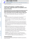 Cover page: We Kind of Met In-Between: A Qualitative Analysis of Young Couples Relationship Dynamics and Negotiations About Pregnancy Intentions.