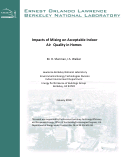 Cover page: Impacts of Mixing on Acceptable Indoor Air Quality in Homes