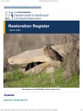 Cover page of UCSB Restoration Register - March 2025