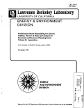 Cover page: Performance-based Ratemaking for Electric Utilities: Review of Plans and Resource-Planning Issues - Volume II: Appendices