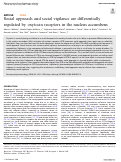 Cover page: Social approach and social vigilance are differentially regulated by oxytocin receptors in the nucleus accumbens