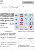 Cover page: Systems-based approaches for investigation of inter-tissue communication[S]