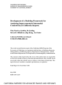 Cover page: Development of a Modeling Framework for Analyzing Improvements in Intermodal Connectivity at California Airports