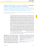 Cover page: Optimal NIV Medicare Access Promotion: Patients With Hypoventilation Syndromes A Technical Expert Panel Report From the American College of Chest Physicians, the American Association for Respiratory Care, the American Academy of Sleep Medicine, and the American Thoracic Society