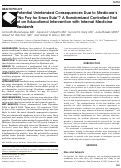 Cover page: Potential Unintended Consequences Due to Medicare’s “No Pay for Errors Rule”? A Randomized Controlled Trial of an Educational Intervention with Internal Medicine Residents