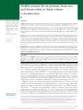 Cover page: Midlife exercise blood pressure, heart rate, and fitness relate to brain volume 2 decades later