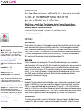 Cover page: Active rheumatoid arthritis in a mouse model is not an independent risk factor for periprosthetic joint infection