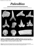 Cover page: Late Eocene (Priabonian) elasmobranchs from the Dry Branch Formation (Barnwell Group) of Aiken County, South Carolina, USA