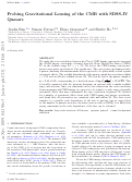 Cover page: Probing gravitational lensing of the CMB with SDSS-IV quasars