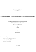 Cover page: A Platform for Single Molecule Action Spectroscopy