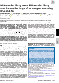 Cover page: DNA-encoded library versus RNA-encoded library selection enables design of an oncogenic noncoding RNA inhibitor