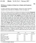 Cover page: PFO size as a predictor of stroke size in patients with paradoxical embolization