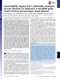 Cover page: Caenorhabditis elegans ALG-1 antimorphic mutations uncover functions for Argonaute in microRNA guide strand selection and passenger strand disposal