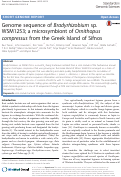 Cover page: Genome sequence of Bradyrhizobium sp. WSM1253; a microsymbiont of Ornithopus compressus from the Greek Island of Sifnos