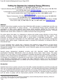 Cover page: Setting the Standard for Industrial Energy Efficiency