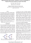 Cover page: Simple Mechanisms, Rich Structure: Statistical Co-Occurrence Regularities in
Language Shape the Development of Semantic Knowledge