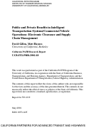 Cover page: Public and Private Benefits in Intelligent Transportation Systems/Commercial Vehicle Operations: Electronic Clearance and Supply Chain Management