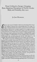 Cover page: From Civilized to Savage: Changing Euro-American Perceptions of Pueblo Gender Roles and Sexuality, 1850-1920