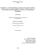 Cover page: Radiation- and Chemotherapy-Induced Cognitive Deficits: Neural-Derived Extracellular Vesicles as Translational Therapies