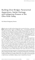 Cover page: Building Silver Bridges: Paranormal Apparitions, Settler Heritage, and Indigenous Erasure in the Ohio River Valley