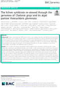 Cover page: The lichen symbiosis re-viewed through the genomes of Cladonia grayi and its algal partner Asterochloris glomerata