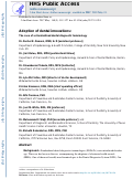 Cover page: Adoption of dental innovations: The case of a standardized dental diagnostic terminology.