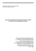 Cover page: Near-Source Modeling of Transportation Emissions in Built Environments Surrounding Major Arterials