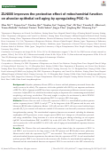 Cover page: ZLN005 improves the protective effect of mitochondrial function on alveolar epithelial cell aging by upregulating PGC-1α.