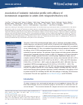 Cover page: Association of leukemic molecular profile with efficacy of inotuzumab ozogamicin in adults with relapsed/refractory ALL.