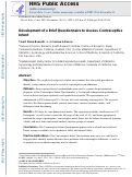 Cover page: Development of a brief questionnaire to assess contraceptive intent