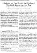 Cover page: Scheduling and Fluid Routing for Flow-Based Microfluidic Laboratories-on-a-Chip