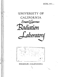 Cover page: UPTAKE AND DISTRIBUTION OF RADIOACTIVE CARBON FROM LABELLED SUBSTRATES BY VARIOUS CELLULAR COMPONENTS OF SPINACH LEAVES