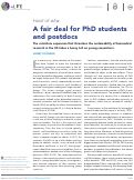 Cover page: A fair deal for PhD students and postdocs.