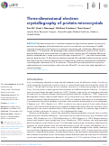 Cover page: Three-dimensional electron crystallography of protein microcrystals