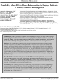 Cover page: Feasibility of an ED-to-Home Intervention to Engage Patients: A Mixed-Methods Investigation