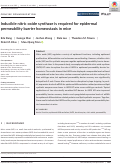 Cover page: Inducible nitric oxide synthase is required for epidermal permeability barrier homeostasis in mice