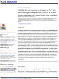 Cover page: Highlighter: An optogenetic system for high-resolution gene expression control in plants