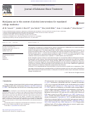 Cover page: Marijuana use in the context of alcohol interventions for mandated college students