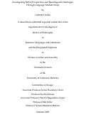 Cover page: Investigating Deficit Perspectives and Raciolinguistic Ideologies Through Language Attitude Study