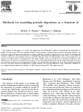 Cover page: Methods for modeling particle deposition as a function of age