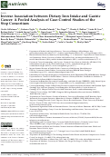 Cover page: Inverse Association between Dietary Iron Intake and Gastric Cancer: A Pooled Analysis of Case-Control Studies of the Stop Consortium