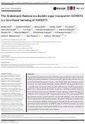 Cover page: The Arabidopsis thaliana nucleotide sugar transporter GONST2 is a functional homolog of GONST1