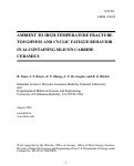 Cover page: Ambient to high-temperature fracture toughness and cyclic fatigue behavior in Al-containing silicon carbide ceramics