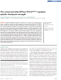 Cover page: The conserved AAA-ATPase PCH-2 TRIP13 regulates spindle checkpoint strength.